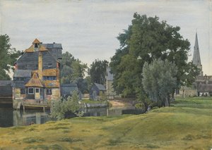 Houghton Mill, nær St Ives, Huntingdonshire, 1889
