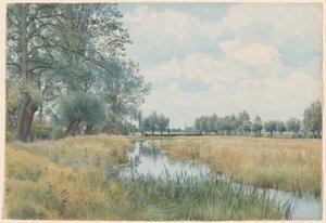 Elvelandskap nær St. Ives, Huntingdonshire