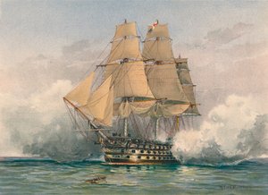 The Victory, lansert 1765, slutten av 1800-begynnelsen av 1900-tallet. av William Frederick Mitchell