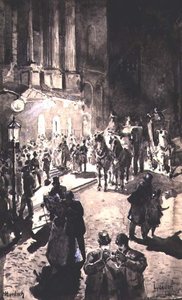 The Door of the Lyceum, Edinburgh (blekk og kinesisk hvit) av William G. Burn Murdoch