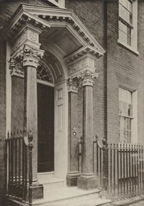 Doorway, Brighton Road, Reigate, Surrey (s/hvitt bilde)