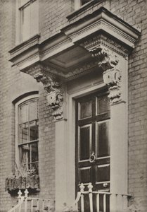 Døråpning, Church Road, Richmond, Surrey (s/hvitt bilde) av William Galsworthy Davie