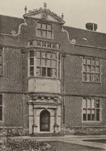 Døråpning, Entrance Bay, South Wing, Cobham Hall (s/hvitt bilde) av William Galsworthy Davie