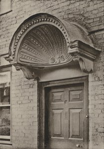 Doorway, Ledbury, Herefordshire (s/hvitt bilde) av William Galsworthy Davie