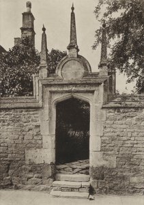 Doorway, Paynis Almshouses, Oundle (s/hvitt bilde)