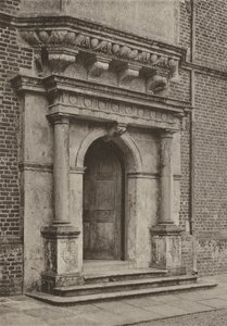 Doorway, The South Wing, Cobham Hall (s/hvitt bilde) av William Galsworthy Davie
