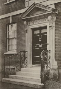 Doorway, Wimborne, Dorset (s/hvitt bilde) av William Galsworthy Davie