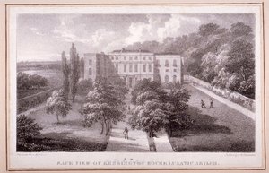 Utsikt over Kensington House Lunatic Asylum, ca. 1830 av William Gauci