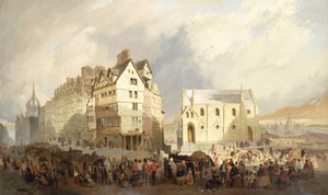 Utsikt over Lawn Market, Edinburgh