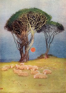 Midtsommernatt (farge litho)