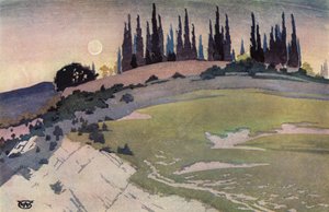 The Passing of the Crescent, Umbria (farge litho)