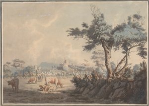 Landskap, slott og storfe