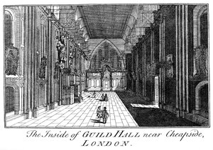 The Inside of Guild Hall nær Cheapside, London, 1700-tallet 1886.