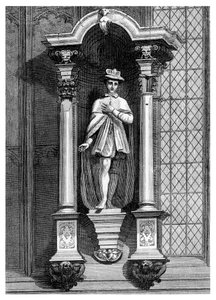 Statuen av Edward VI, fra forsiden av Guildhall Chapel, City of London, 1886.