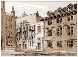 Vestfronten av Guildhall Chapel, City of London, 1886