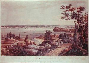 New York fra Weehawk av William Guy Wall
