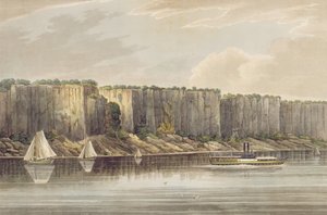 Palisades, nr. 19 av Hudson River Portfolio, gravert av J. Hill, 1821-25