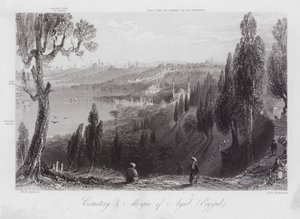 Kirkegård og moske i Ayub, Eyyub (gravering)
