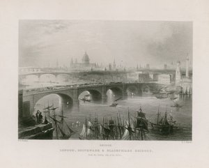 Generell utsikt over London av William H. Bartlett