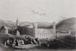 Hebron, The Haram (gravering) av William H. Bartlett