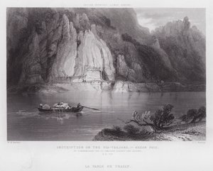 Inskripsjon på Via-Trajana, Kazan-passet (gravering) av William H. Bartlett