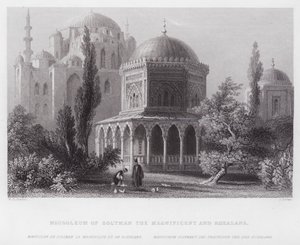 Mausoleum of Solyman the Magnificent og Roxalana (gravering)