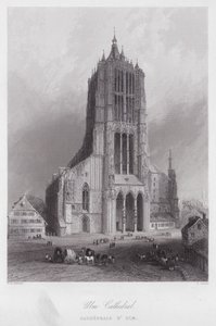 Ulm katedral (gravering) av William H. Bartlett