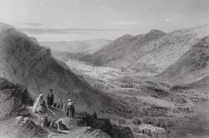 Valley of Sichem og Nablous, antikkens Sikem (gravering)