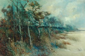Trær i et sandlandskap, Heysham, 1915