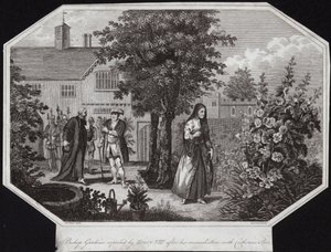 Biskop Gardiner irettesatt av Henry VIII etter hans forsoning med Catherine Parr