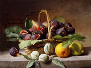 Stilleben med fiken og valnøtter av William Hammer