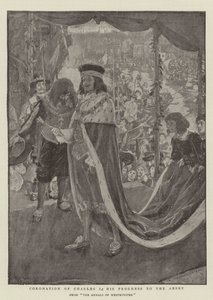 Kroningen av Charles I, hans fremgang til klosteret av William Hatherell