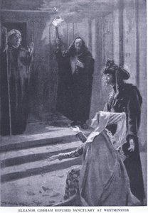 Eleanor Cobham nektet helligdom i Westminster, fra Cassells History of the British People utgitt av Waverley Book Company Limited, ca. 1940 av William Hatherell