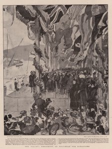 Hennes Majestet tar fatt på Holyhead for Kingstown av William Hatherell
