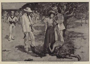 Illustrasjon for A Triumph of Civilization, av Grant Allen av William Hatherell
