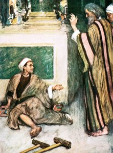 Peter og Johannes helbreder den lamme mannen av William Hatherell