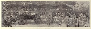 Diamond Jubilee Procession, panoramautsikt over Queens Equipage