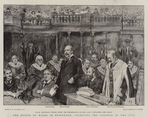 Prinsen av Wales i Edinburgh, mottar Freedom of the City av William Hatherell