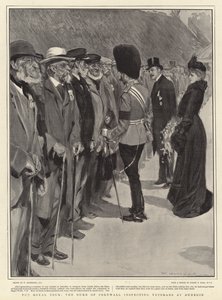 The Royal Tour, hertugen av Cornwall inspiserer veteraner ved Dunedin av William Hatherell