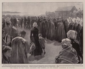 Oppfølgeren til Leda-hendelsen, begravelsen til den franske fiskeren på Etaples av William Hatherell
