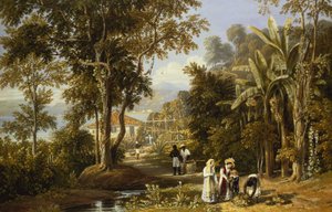 Hagescene på Braganza-kysten, Rio de Janeiro, 1827