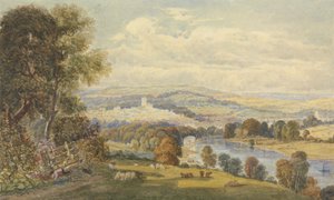 Utsikt over Totnes, Devon av William Havell