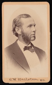 Portrett av Gerry Whiting Hazleton 1829-1920, før 1876. av William Hayward Sherman