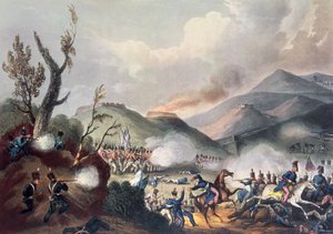 Slaget ved Busaco, 27. september 1810, gravert av Thomas Sutherland (f.c. 1785)