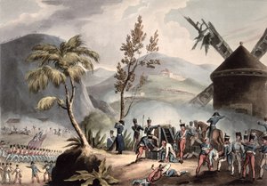 Slaget ved Roleia, 17. august 1808, gravert av Thomas Sutherland (f.c.1785) (akvatint) av William Heath