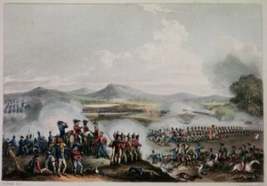 Slaget ved Talavera, 28. juli 1809, gravert av Thomas Sutherland (f.c.1785) av William Heath