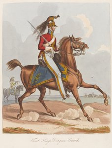 First Kings Dragoon Guards, 1820 (farget akvatint) av William Heath