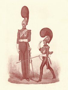 Viser forskjellen mellom mannen og offiseren, 1830-1840, 1909 av William Heath