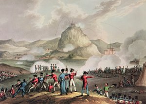 Beleiring av San Sebastian, juli 1813, gravert av Thomas Sutherland (f.c.1785) av William Heath