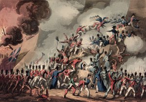 Storming of St. Sebastian, 31. august 1813, gravert av Thomas Sutherland (f.c.1785) av William Heath
